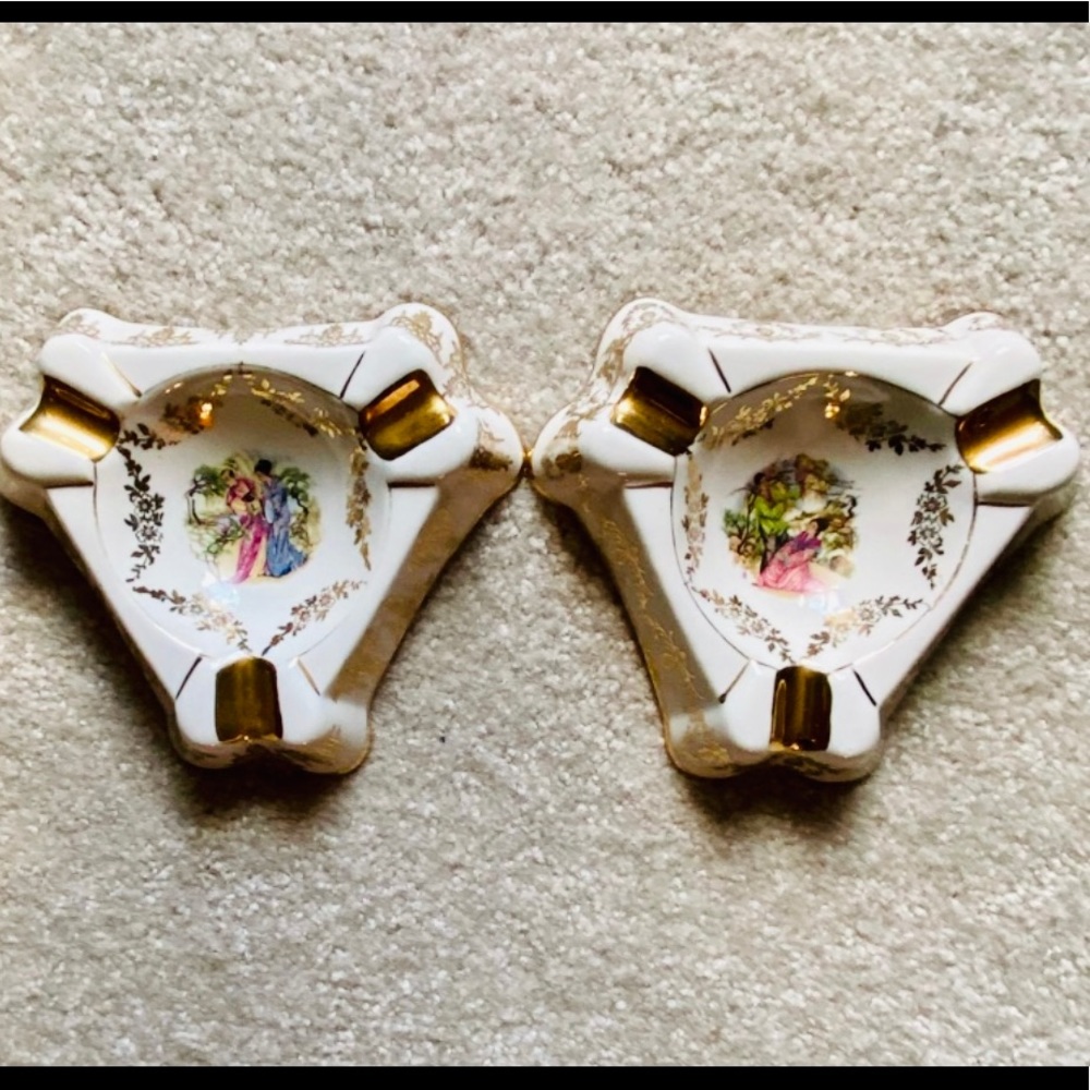 Vintage porcelain ashtrays